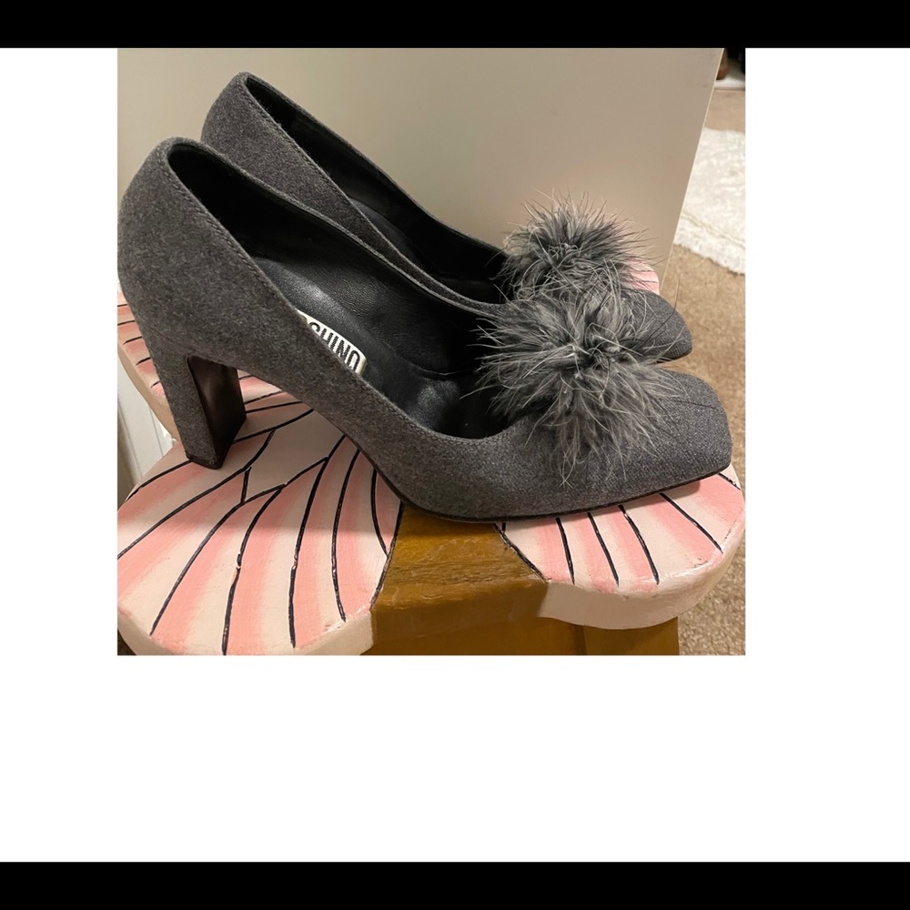 MOSCHINO Gray Flannel Shoes